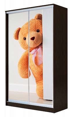 Детский шкаф Хит-24-12-77-27, Мишка за дверью, Венге в Заводоуковске - изображение