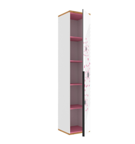 Шкаф одностворчатый Урбан 528.040, белый/розовый в Тюмени - предосмотр 1