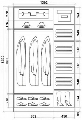 Шкаф-купе Хит-23-14-77-21, Абстракция №5, Ясень анкор светлый в Ишиме - изображение 2