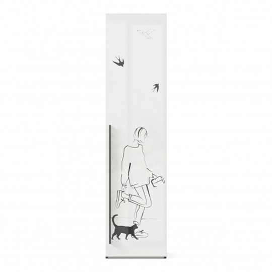 Шкаф однодверный Джоли Тип 1 ЛД 535.010, Серый шелк в Заводоуковске - изображение 1