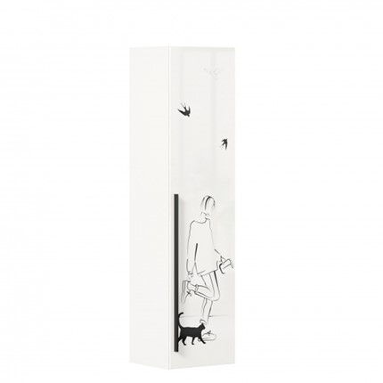 Шкаф однодверный Джоли Тип 1 ЛД 535.010, Серый шелк в Заводоуковске - изображение