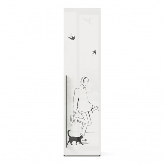Шкаф распашной Джоли Тип 2 ЛД 535.020, Серый шелк в Заводоуковске - изображение 1