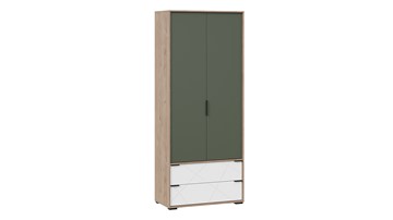 Шкаф для одежды Лео ТД-410.07.22 (Гикори джексон/Белый матовый/Дымчатый зеленый) в Ишиме