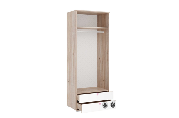 Шкаф 2-х дверный Панда 55.01, дуб мария/белый в Заводоуковске - изображение 1