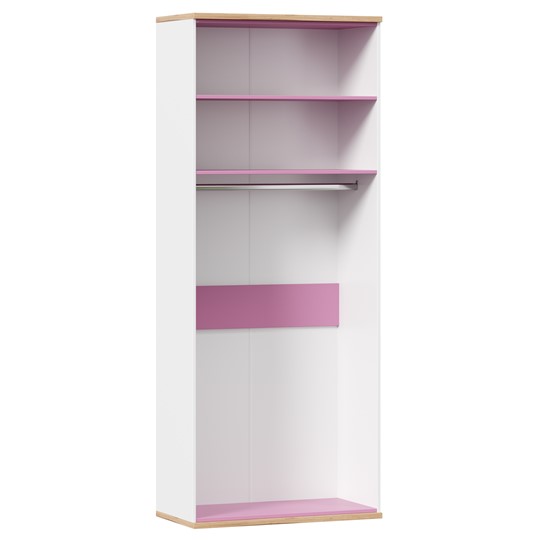 Шкаф двухстворчатый Урбан 528.050, белый/розовый в Заводоуковске - изображение 4