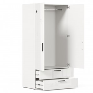 Шкаф 2х-дверный комбинированный Джоли ЛД 535.040, Серый шелк в Тюмени - предосмотр 2