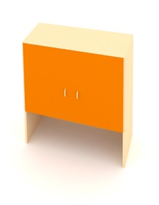 Распашной детский шкаф ДШ-1 ЛДСП  Беж + Оранжевый в Тюмени