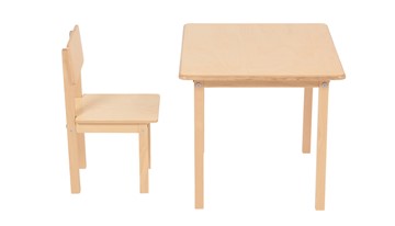 Детский стол и стул POLINI Kids Simple 105 S Натуральный в Заводоуковске - предосмотр