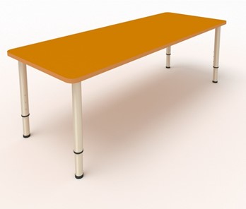 Детский стол 2-местный  (по одну сторону столешн.) СДО-2 (0-3) оранжевый в Тюмени
