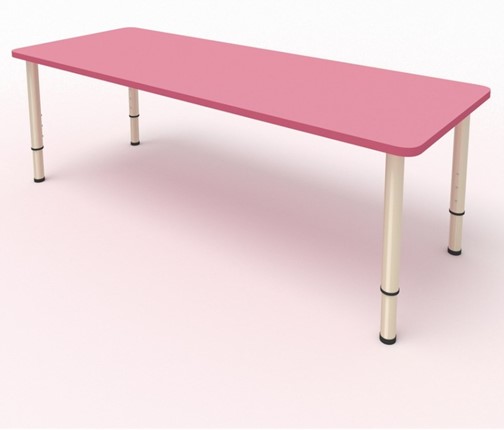 Стол для детей 2-местный  (по одну сторону столешн.) СДО-3 (0-3) розовый в Заводоуковске - изображение