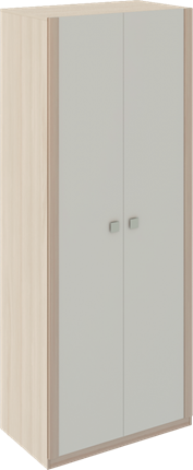 Двухстворчатый шкаф Глэдис М22 (Шимо светлый/Белый текстурный) в Заводоуковске - изображение