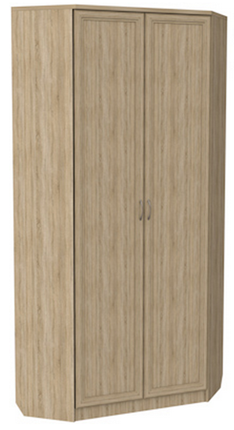 Распашной шкаф 401 угловой со штангой, цвет Дуб Сонома в Заводоуковске - изображение