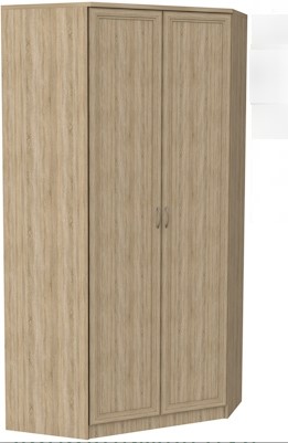 Распашной шкаф 403 несимметричный, цвет Дуб Сонома в Заводоуковске - изображение