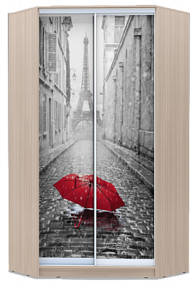 Угловой шкаф 2400х1103, ХИТ У-24-4-77-02, Зонтик, шимо светлый в Тюмени - изображение