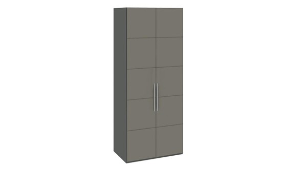 Распашной шкаф Наоми с 2-мя дверями, цвет Фон серый, Джут  СМ-208.07.03 в Заводоуковске - изображение