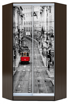 Угловой шкаф 2300х1103, ХИТ У-23-4-77-01, Лондон трамвай, венге аруба в Тюмени - изображение
