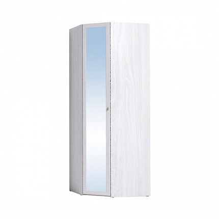 Распашной угловой шкаф Sherlock 63+ фасад зеркало, Ясень Анкор светлый в Заводоуковске - изображение