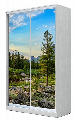 Шкаф 2-х дверный Хит-24-4-12/2-77-30, 2400х1200х420, Природа Белый в Заводоуковске - изображение