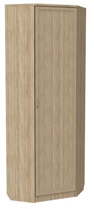 Распашной шкаф 402 угловой со штангой, цвет Дуб Сонома в Заводоуковске - изображение