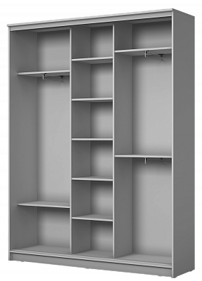 Шкаф 3-х дверный Хит-23-4-18-777-22, 2300х1770х420, Бетон Белый в Тюмени - изображение 1