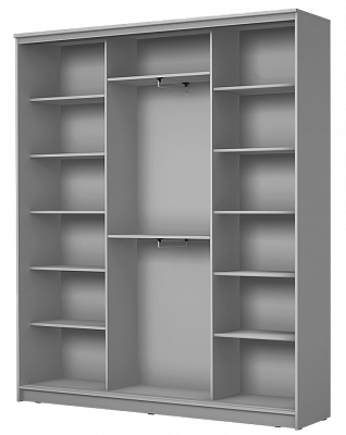 Шкаф 3-х створчатый три зеркала 2200х1770х620, ХИТ 22-18/2-555 Белая Шагрень в Тюмени - изображение 1