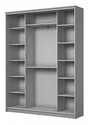 Шкаф 3-х створчатый Хит-24-4-18/2-777-22, 2400х1770х420, Бетон Ясень шимо светлый в Тюмени - изображение 1