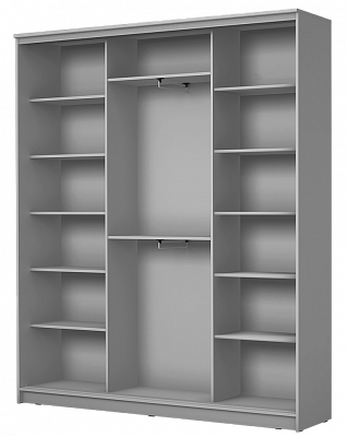 Шкаф 3-х створчатый 2400х1770х420 три зеркала, Колибри ХИТ 24-4-18/2-656-03 Дуб Млечный в Тюмени - изображение 1