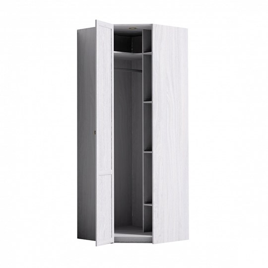Распашной шкаф угловой Sherlock 63+ фасад стандарт, Ясень Анкор светлый в Тюмени - изображение 2