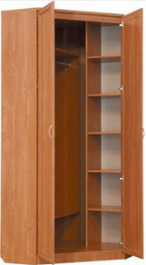 Распашной шкаф 401 угловой со штангой, цвет Дуб Сонома в Заводоуковске - предосмотр 1