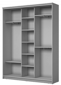 Шкаф 3-х створчатый ХИТ 24-4-20-666, с пескоструйным рисунком Горизонтальные полосы №28, Венге в Тюмени - предосмотр 1