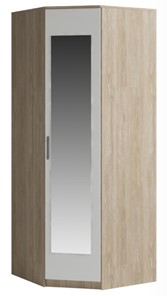 Угловой шкаф Светлана, с зеркалом, белый/дуб сонома в Ишиме - предосмотр