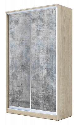 Шкаф 2-х дверный Хит-22-12-77-22, 2200х1200х620, Бетон Дуб сонома в Тюмени - изображение
