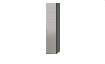 Шкаф Наоми с зеркальной дверью правый, цвет Фон серый, Джут  СМ-208.07.02 R в Тюмени - предосмотр