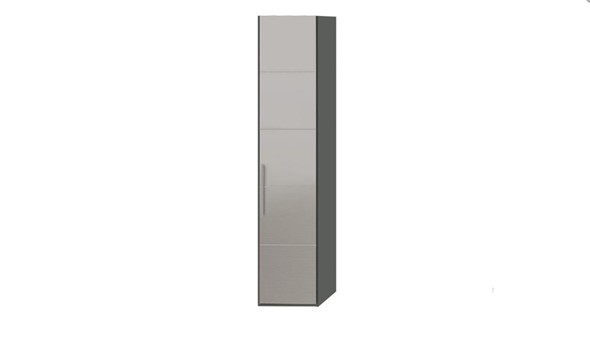 Шкаф Наоми с зеркальной дверью правый, цвет Фон серый, Джут  СМ-208.07.02 R в Заводоуковске - изображение