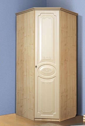 Распашной угловой шкаф Ивушка-5, цвет Дуб беленый в Тюмени - изображение