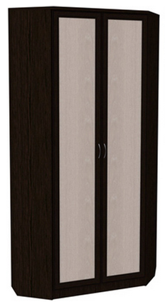 Распашной шкаф 401 угловой со штангой, цвет Венге в Заводоуковске - изображение