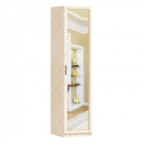 Шкаф одностворчатый Александрия с зеркалом ЛД 625.042, Рустика/Кожа Ленто в Ишиме