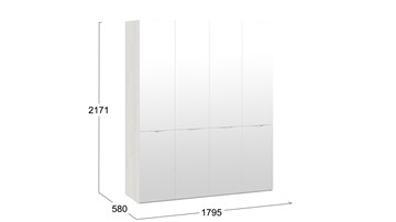 Четырехдверный шкаф Либерти, Дуб крафт белый СМ-297.07.443 в Тюмени - предосмотр 3