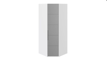 Шкаф угловой Наоми с зеркальной правой дверью, цвет Белый глянец СМ-208.07.07 R в Тобольске