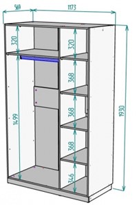 Шкаф 3-х дверный Arvid H237_M (Венге) в Тюмени - предосмотр 1