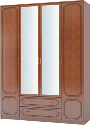 Шкаф четырехстворчатый Лак ШР-4 (Орех) в Тюмени - изображение