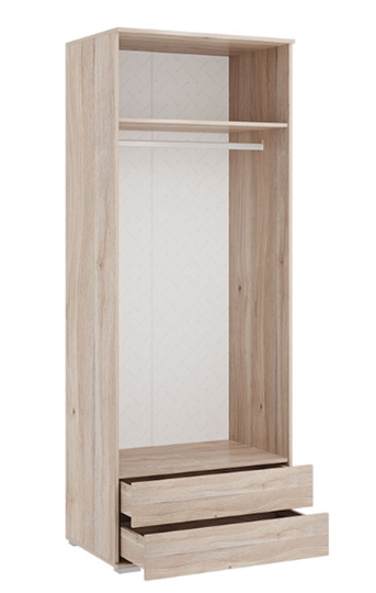 Шкаф двухдверный с ящиками Лайк 55.01, дуб мария/галька в Тюмени - изображение 2