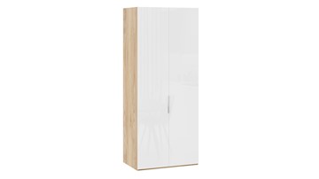 Шкаф для одежды Эмбер СМ-348.07.003 (Яблоня Беллуно/Белый глянец) в Тюмени - предосмотр