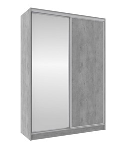 Шкаф 2-х створчатый 1600 Домашний Зеркало/ЛДСП, Atelier светлый в Тюмени