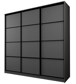 Шкаф 3-х дверный MAX МШ-25-6-24/2-111, Профиль Черный/Цвет Графит в Тюмени - предосмотр