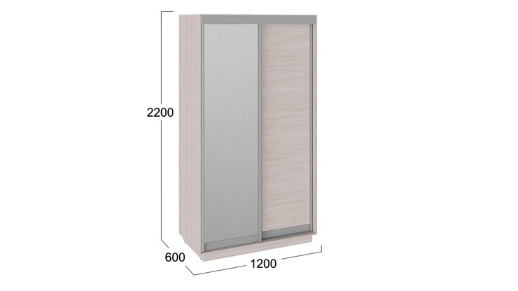 Шкаф 2-х дверный Румер, цвет Ясень шимо СШК 1.120.60-11.13 в Тюмени - изображение 2