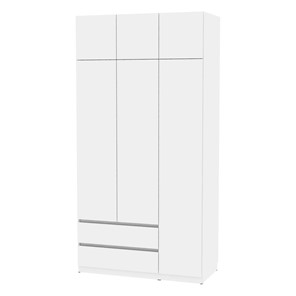 Шкаф 3-дверный Malta light H298 + Антресоль HA3 (Белый) в Тюмени