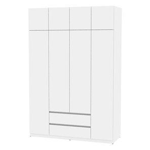 Шкаф 4-дверный Malta light H302 + Антресоль HA4 (Белый) в Тюмени