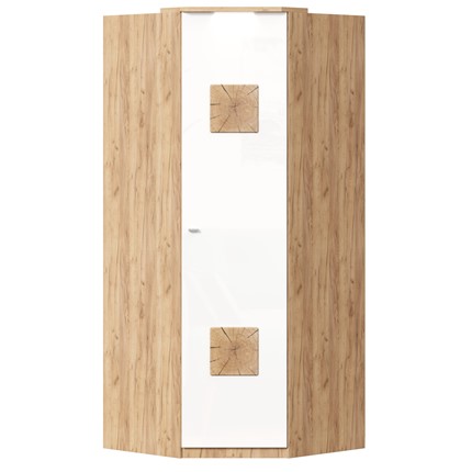 Шкаф угловой 45 с декоративной накладкой Фиджи, 659.248, белый в Заводоуковске - изображение