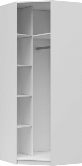 Угловой шкаф Вива с зеркалом, Белый глянец / Платина в Заводоуковске - изображение 1